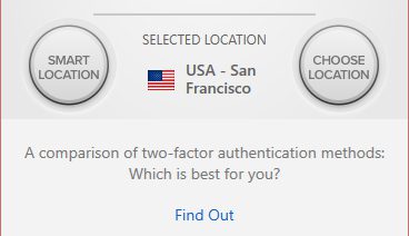 Easy location selection with ExpressVPN.