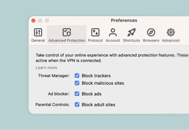 Toggle it on in your app settings Open the ExpressVPN app on desktop or mobile, navigate to Add-ons > Advanced Protection, and toggle on the ad blo...
