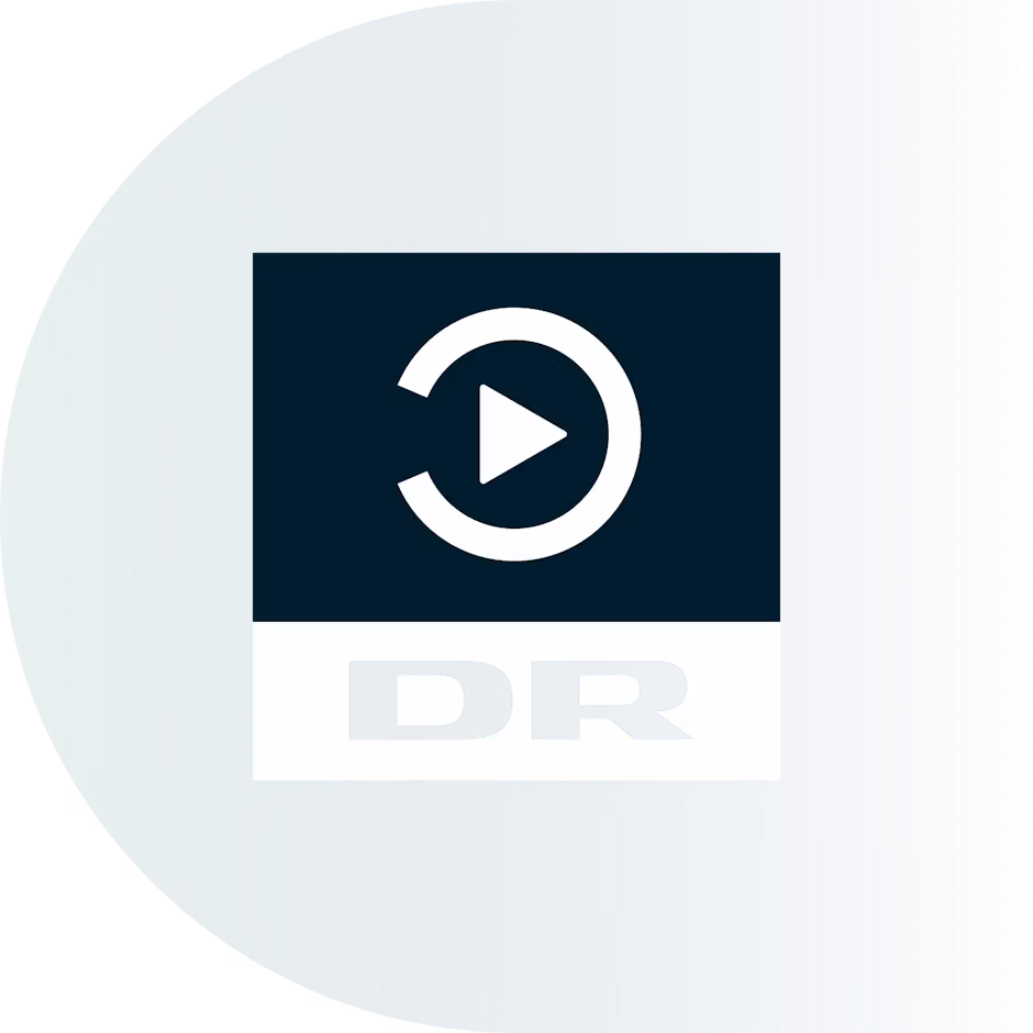 Se den danske platform DR TV med en VPN. DR TV-logo.
