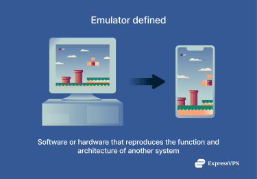 A definition of emulators with a visual aid.