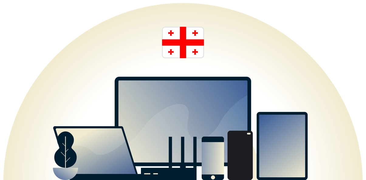 Georgien-VPN schützt eine Vielzahl von Geräten.