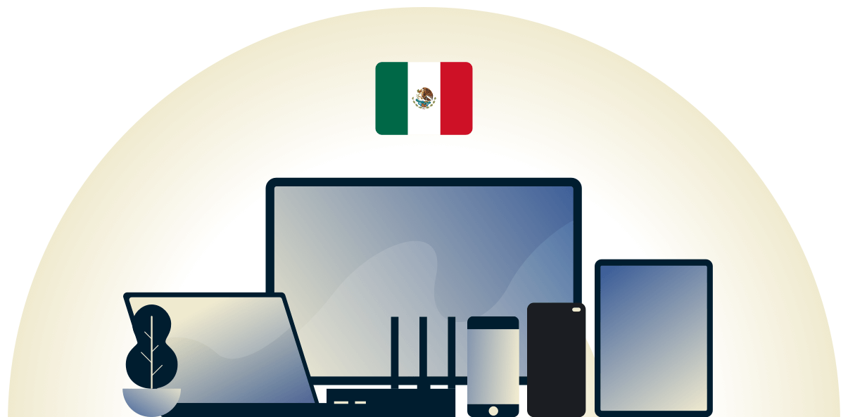 La VPN de México protege una variedad de dispositivos.
